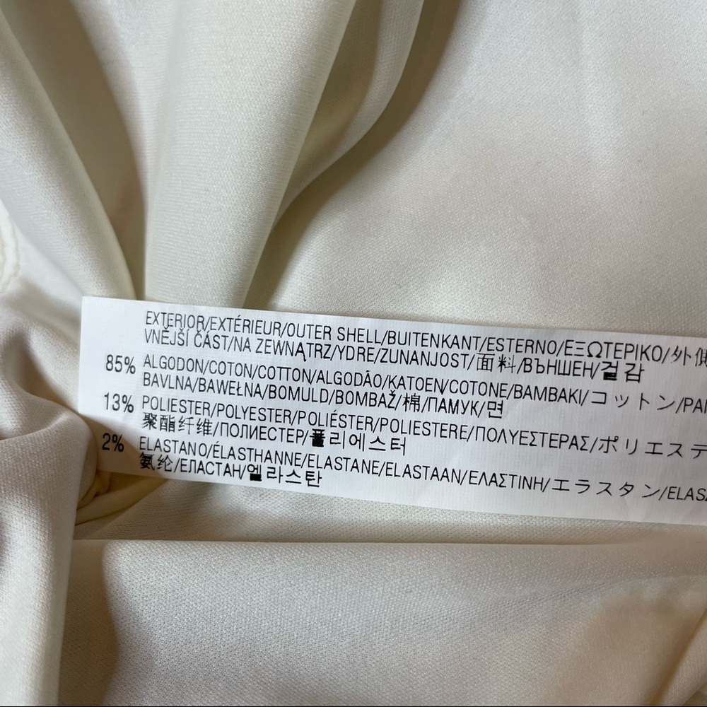 ZARA - Watercolor Art, Open Back, A-Line, White Dress Women’s sz S  (0192) - Picture 7 of 8